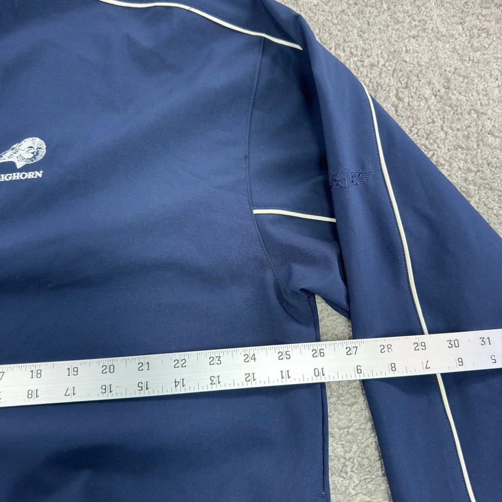 Straight Down Performance Mens XL 1/4 Zip Pullover‎ Navy Blue Bighorn Golf Club